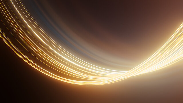 Fototapeta Mesmerizing neon light curves creating an abstract background design