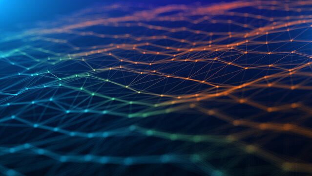 Science and technology wave texture background