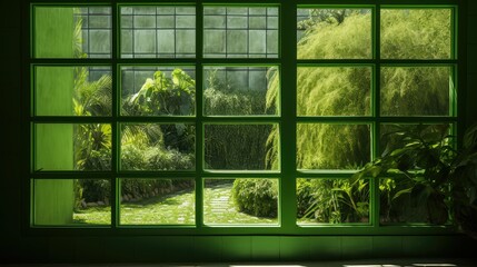 contemporary green windows