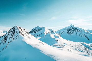 Snow-Covered Peaks of Svalbard: A Majestic Arctic Landscape in Winter