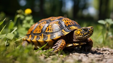 Obraz premium shell ornate box turtle