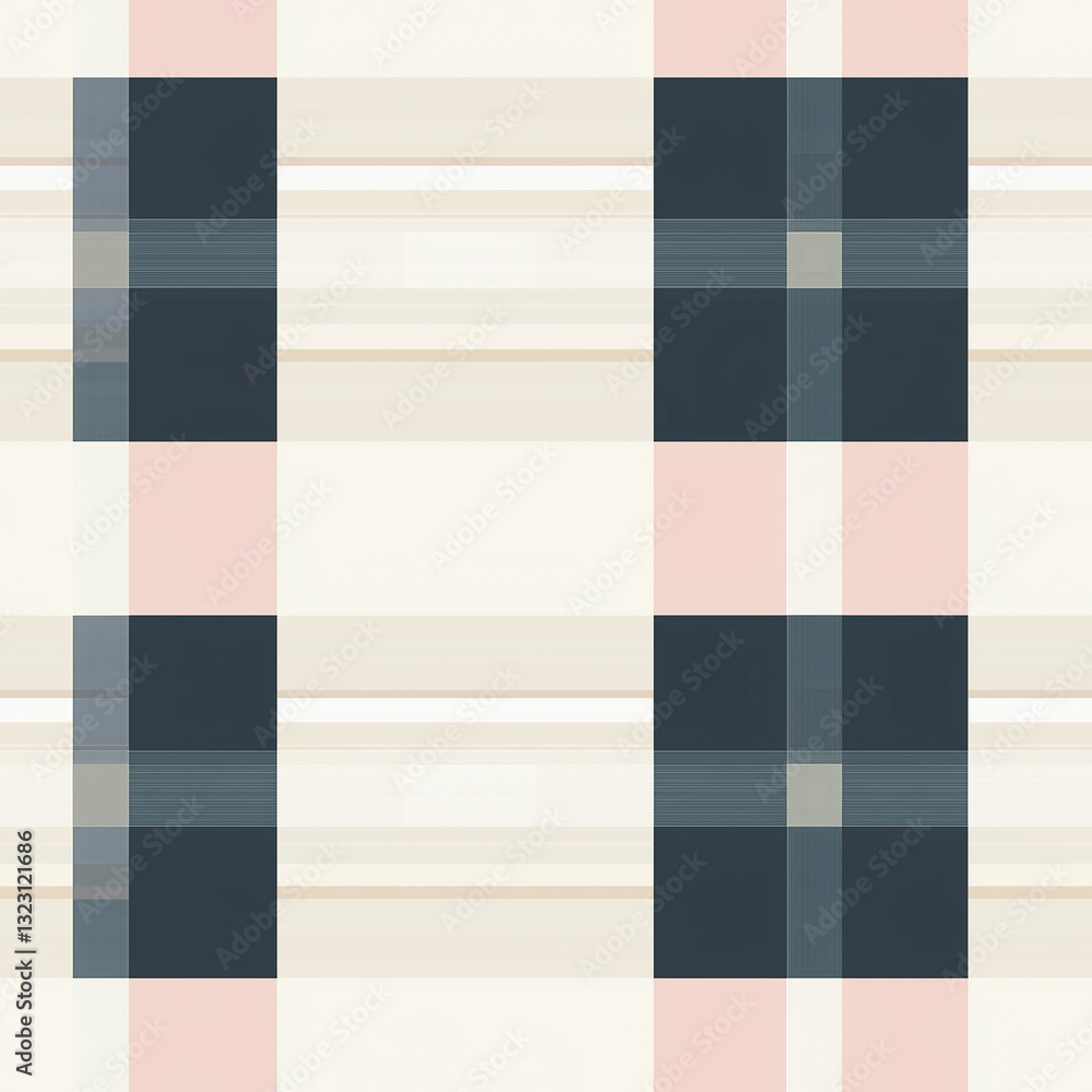 Aufkleber abstract geometric pattern with squares and stripes in muted colors.