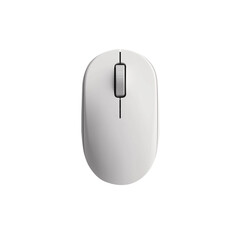 white colour modern computer mouse isolated on transparent white background, png. 