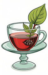 cup of tea with mint