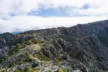 ニュージーランドのリッチモンド山脈の岩山