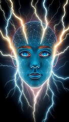 Ai Illustration Human Face Consciousness Expansion