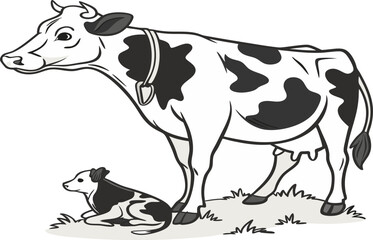Holstein friesian cow stand 4 leg horizontall  new design ..