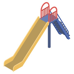 アイソメトリックイラスト：滑り台