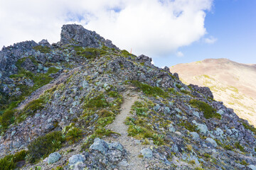 ニュージーランドのリッチモンド山脈の岩山