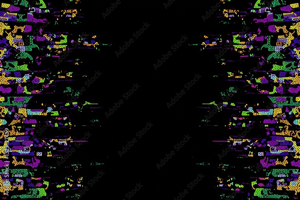 Poster vibrant abstract art composition featuring mixed colors and random patterns for modern artistic disp