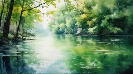 Obraz premium reflection water art