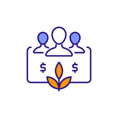 Mutual Fund Icon for Collective Investment Strategy.