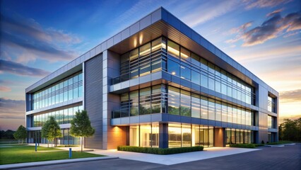 Obraz premium Modern and sleek building with a unique blend of architectural styles , law, International Criminal Court