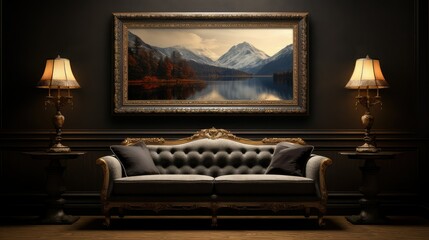 intricate black gold frame