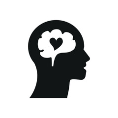 Brain with heart World Health Day icon represents the balance of mental and emotional well-being, perfect for health awareness designs, wellness campaigns, and medical illustrations.