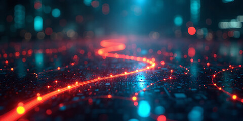 Obraz premium fiber optic background