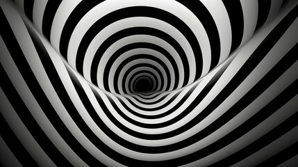 Fototapeta premium depth black and white op art