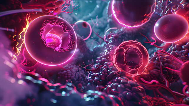 illustration of cancer cell division
