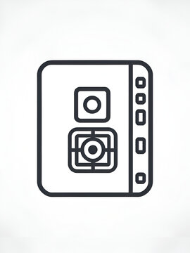 processer icon with white background vector stock illustration