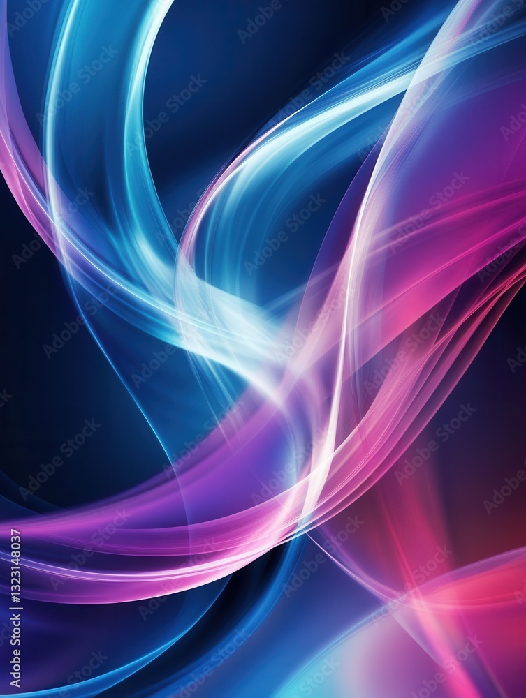Poster Colorful abstract background with swirling patterns creating dynamic visual balance and modern aesthetic appeal