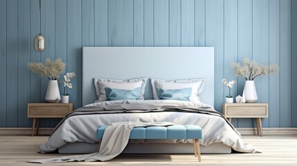 warmth blue wood panel