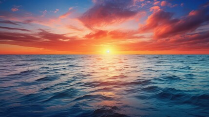 Obraz premium sky blue orange gradient