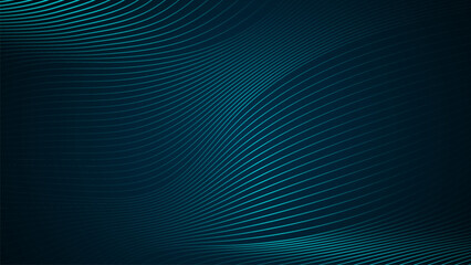 A dark background with wavy lines arranged in an intricate manner looks dimensional.