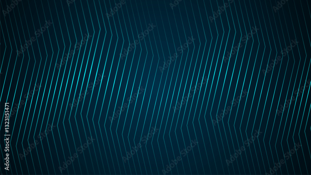 Poster a dark background with neatly arranged zigzag lines looks dimensional.