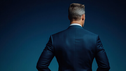 Professional man in a suit standing confidently in an office environment emphasizing crisis management in a photograph
