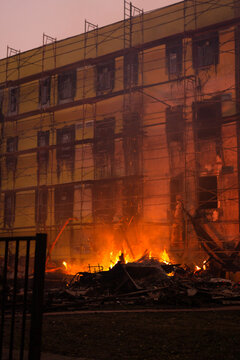 Apartment Building on Fire