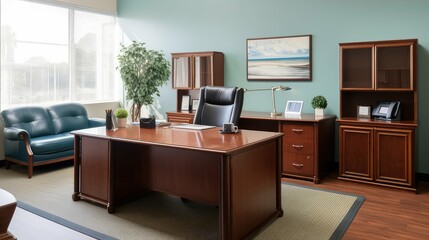 Fototapeta premium desk executive office interior