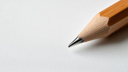 A minimalist setup featuring a pencil and a piece of paper for exam coaching and study preparation