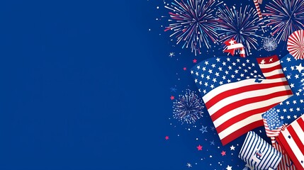 Patriotic Fourth of July celebration background