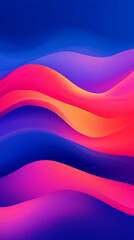 Obraz premium Vibrant abstract waves in blue, pink, and orange hues dynamic and colorful background.