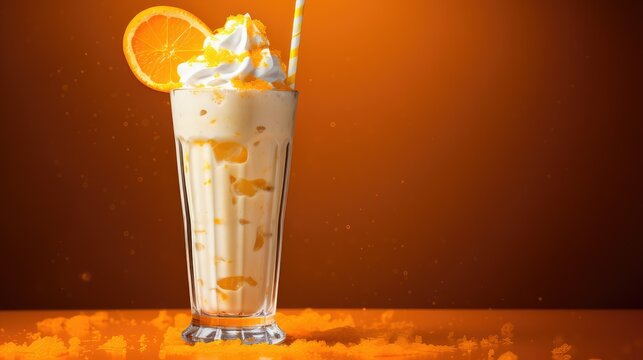 creamy orange milkshake