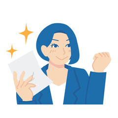 ビジネスシーンのバストアップベクターイラスト