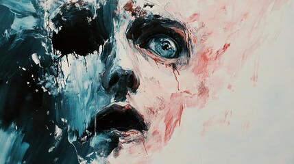 Emotional Depth: An Abstract Portrait of Inner Turmoil