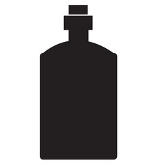 bottle of perfume icon over White background. colorful design. 