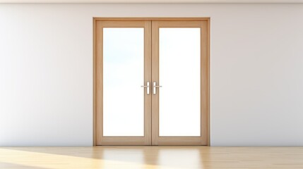 Fototapeta premium design wooden double door