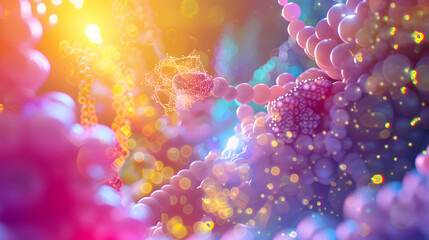 glowing 3D illustration of an enzymes activation