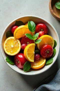 Orangen und rote Beete in einer Sch?ssel mit Efeu, salad, natural