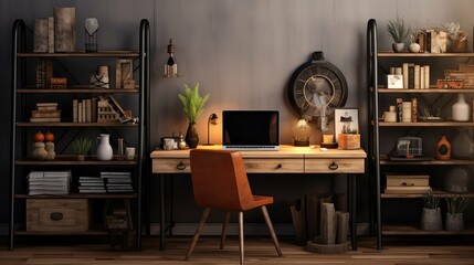 modern rustic desk