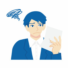 ビジネスシーンのバストアップイラスト