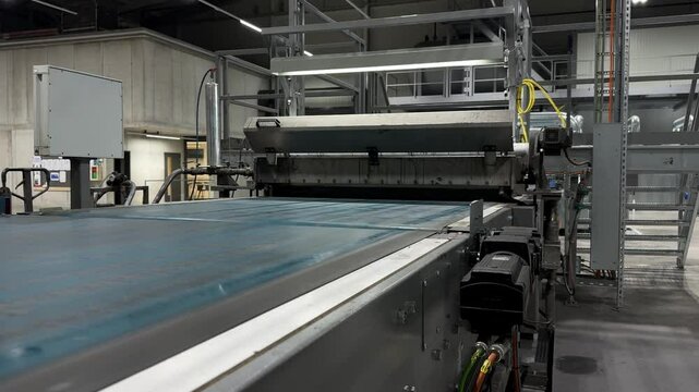Roof printing machine in modern factory