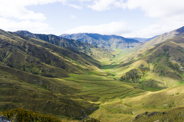 Naklejka premium ニュージーランド「テアラロア」の山岳風景