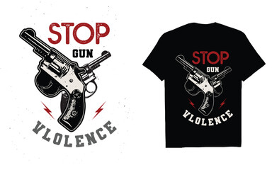 Vintage Gun T-shirt Design Graphics, American guns Vector tees design.