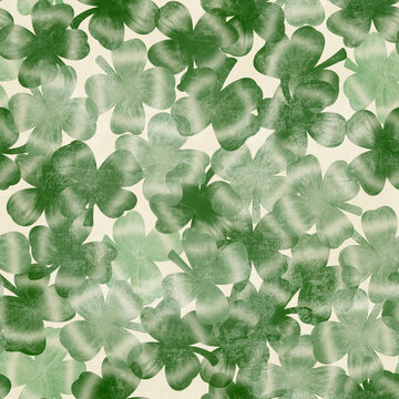 Lucky four leaf clover pattern