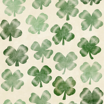 Lucky four leaf clover pattern