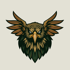 Obraz premium Hunter Eagle mascot logo