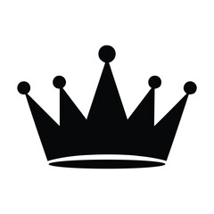 silhouette of crown on white background